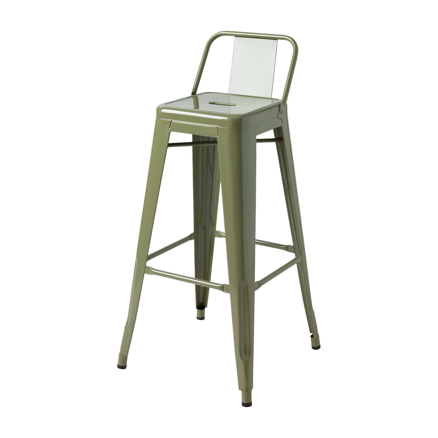 Green steel garden bar chair 75cm HPD 75 - Tolix