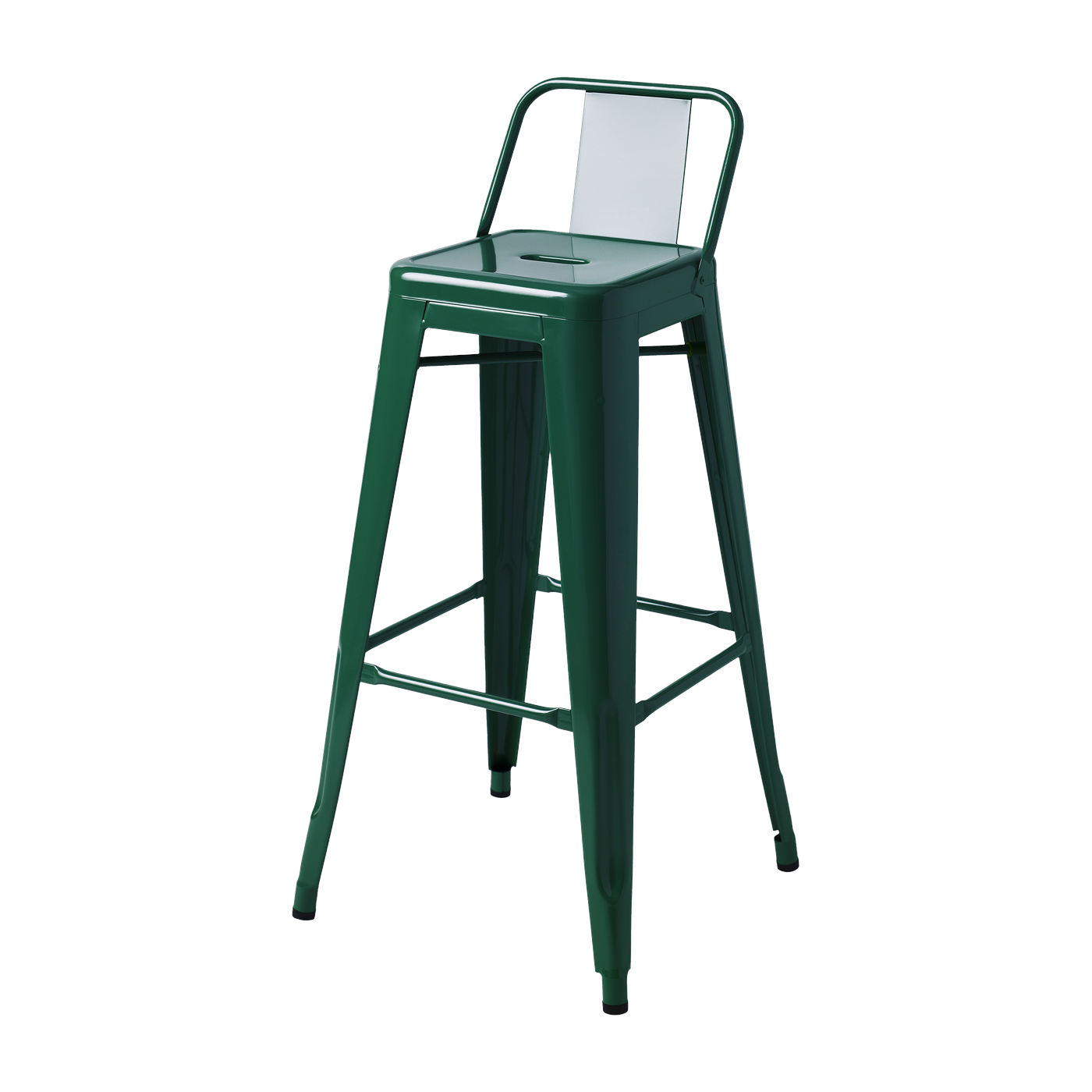 Green steel garden bar chair mousse 75cm HPD 75 - Tolix