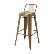 Chaise de bar en acier brun vert 75cm HPD65 - Tolix