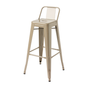 Chaise de bar en acier gris beige 75cm HPD65 - Tolix