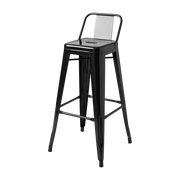 Barstuhl aus Stahl dunkelschwarz 75cm HPD65 - Tolix