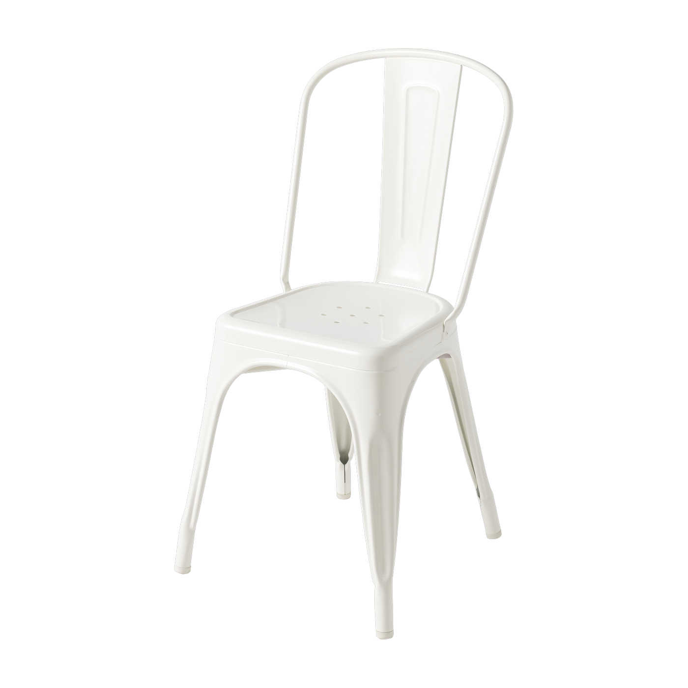 Chaise en acier blanc pur A - Tolix