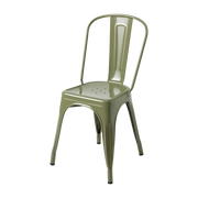Chaise en acier vert jonc A - Tolix