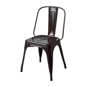 Silla AC de acero marrón negro - Tolix