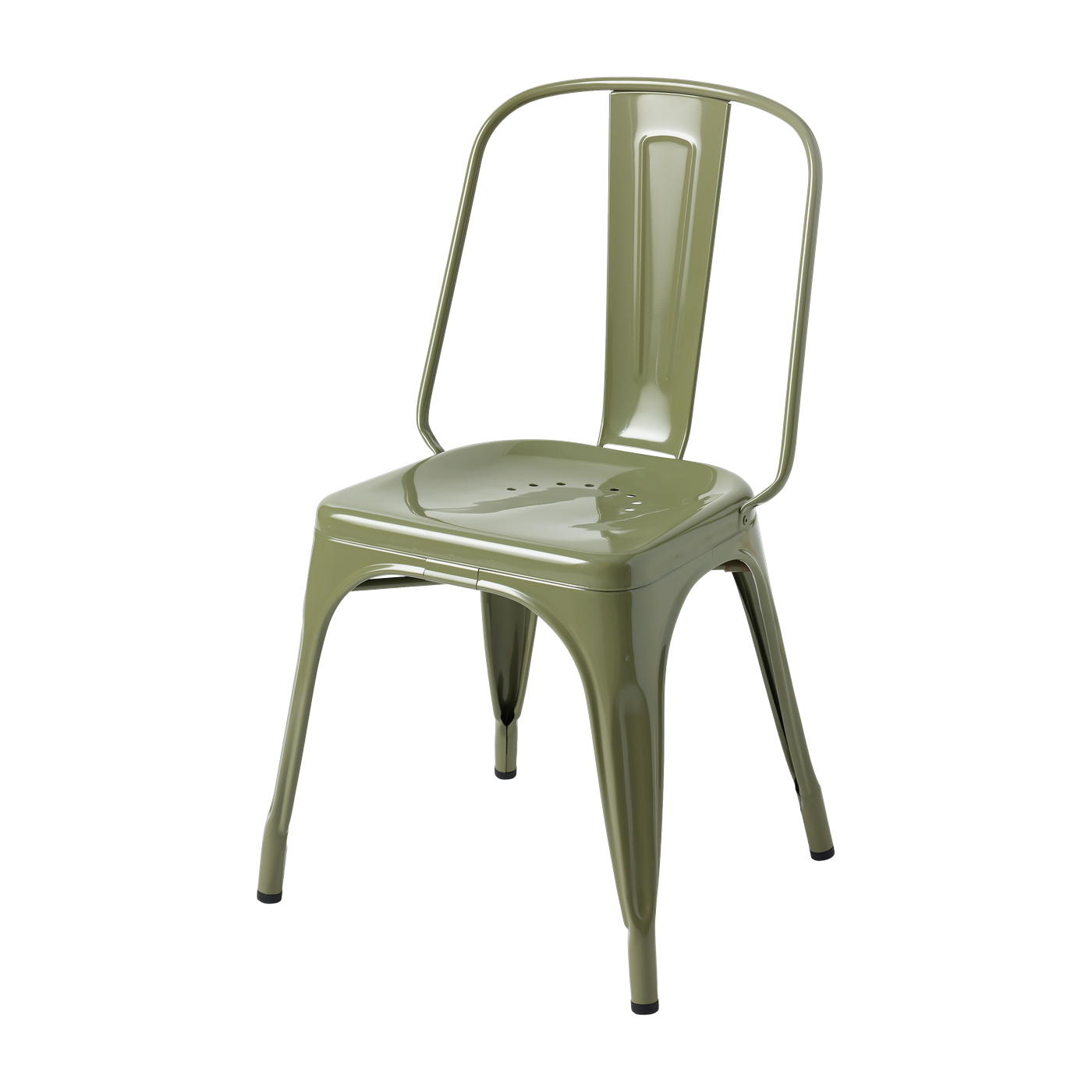 Chaise en acier vert jonc AC - Tolix