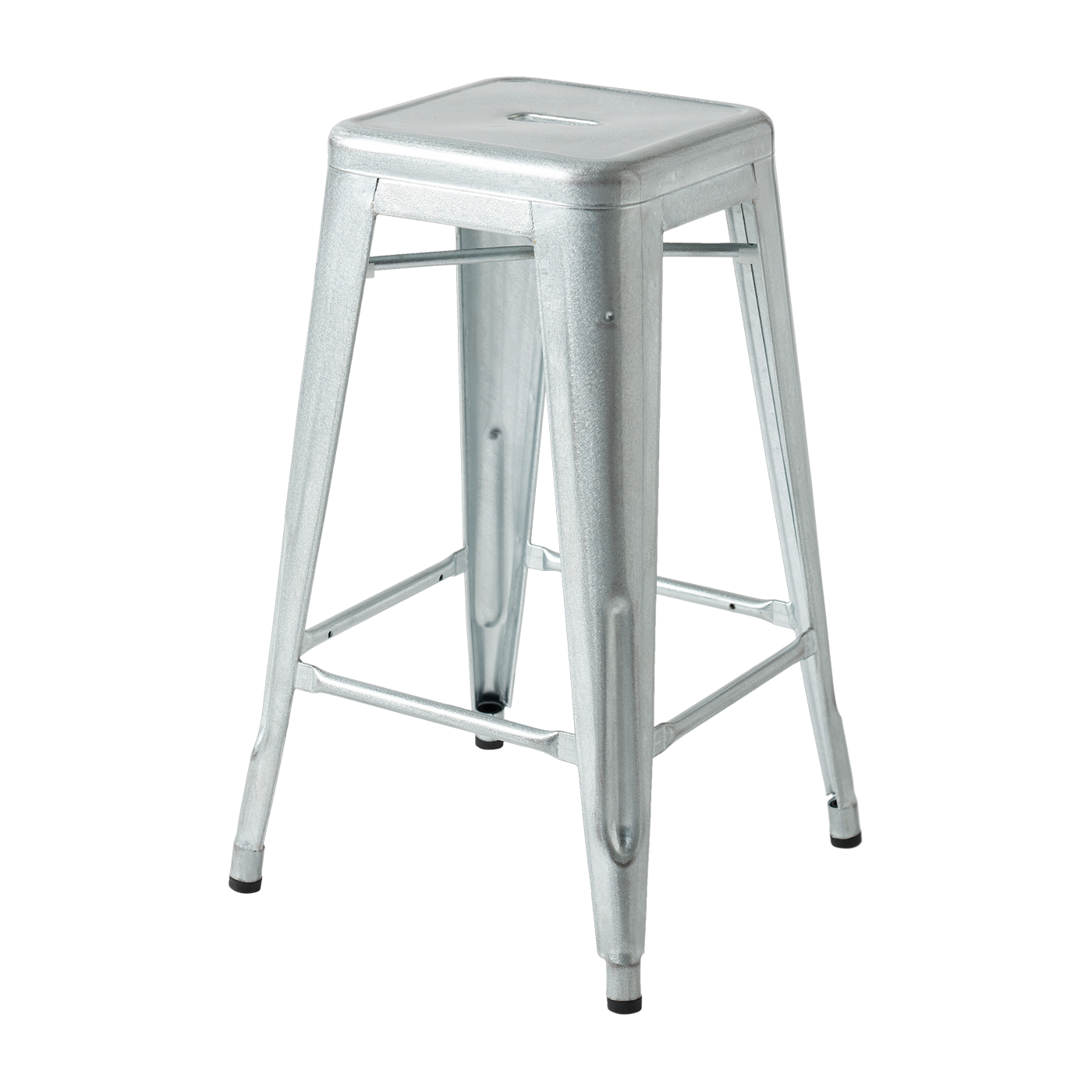 Tabouret de bar de jardin en acier galvanisé 65cm H65 - Tolix