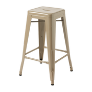 Garten-Barhocker aus Stahl grau beige 65cm H65 -. Tolix