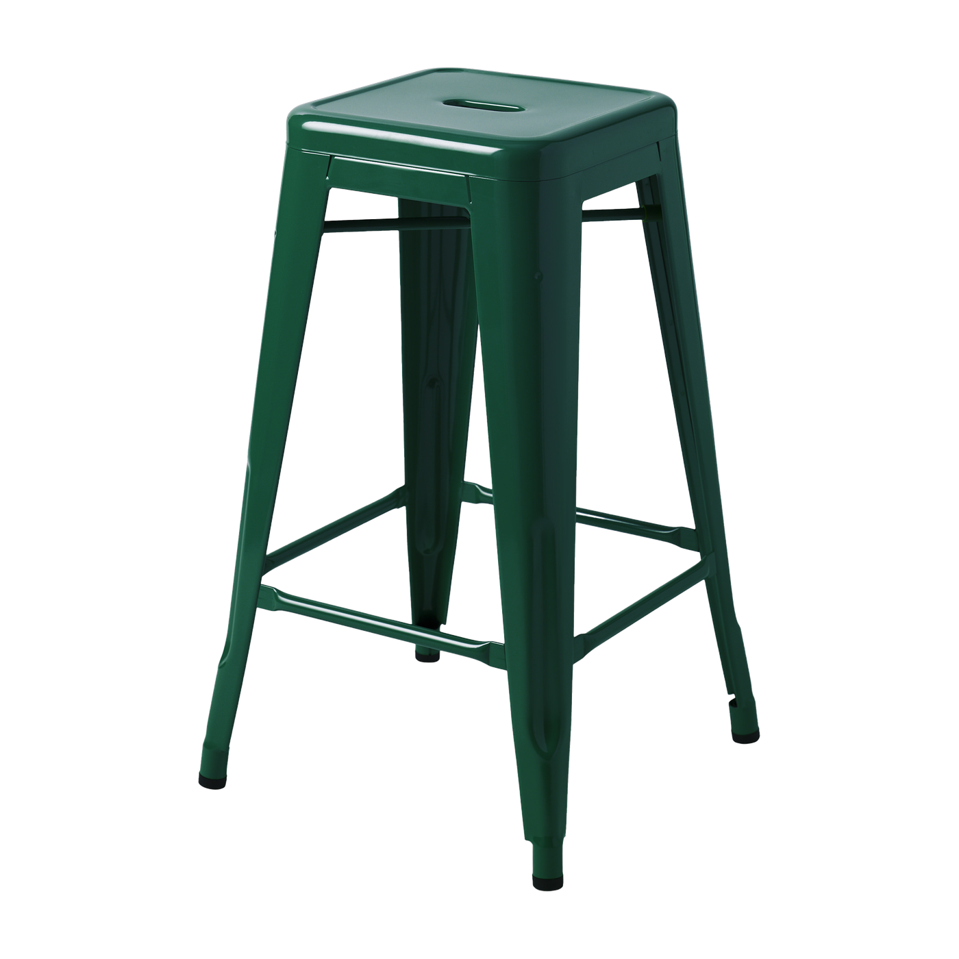 Tabouret de bar de jardin en acier vert mousse 65cm H65 - Tolix