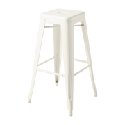Garten-Barhocker aus perlweißem Stahl 75cm H75 -. Tolix