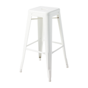 Hocker aus reinweißem Stahl 75cm -. Tolix
