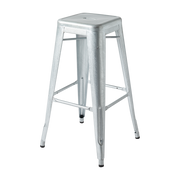 Galvanized steel garden bar stool 75cm H75 - Tolix