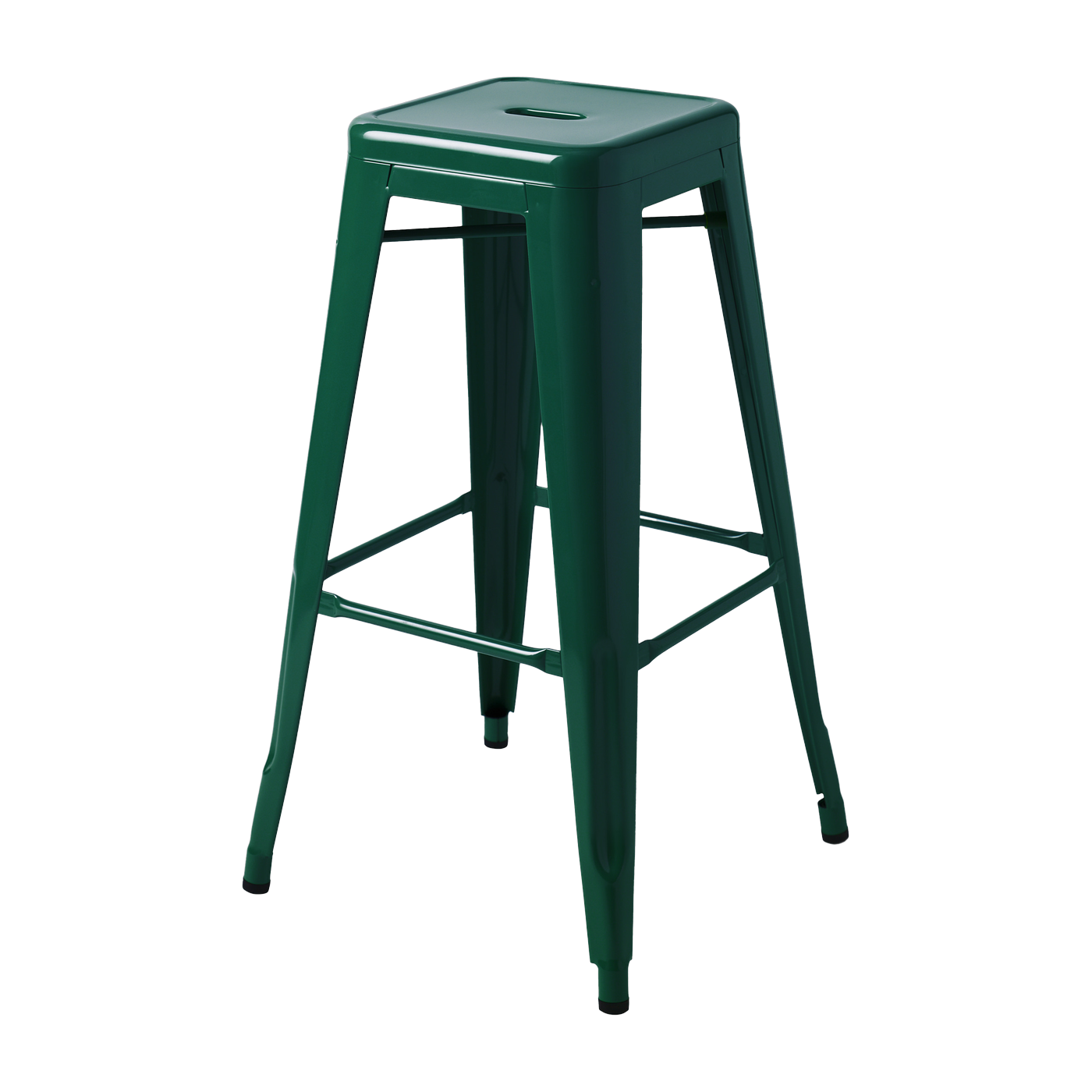 Tabouret de bar de jardin en acier vert mousse 75cm H75 - Tolix