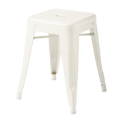 Gartenhocker aus perlweißem Stahl 45cm H45 -. Tolix