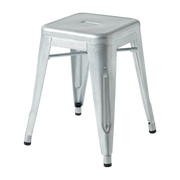 Galvanized steel garden stool 45cm H45 - Tolix