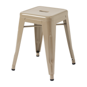 Tabouret de jardin en acier gris beige 45cm H45 - Tolix