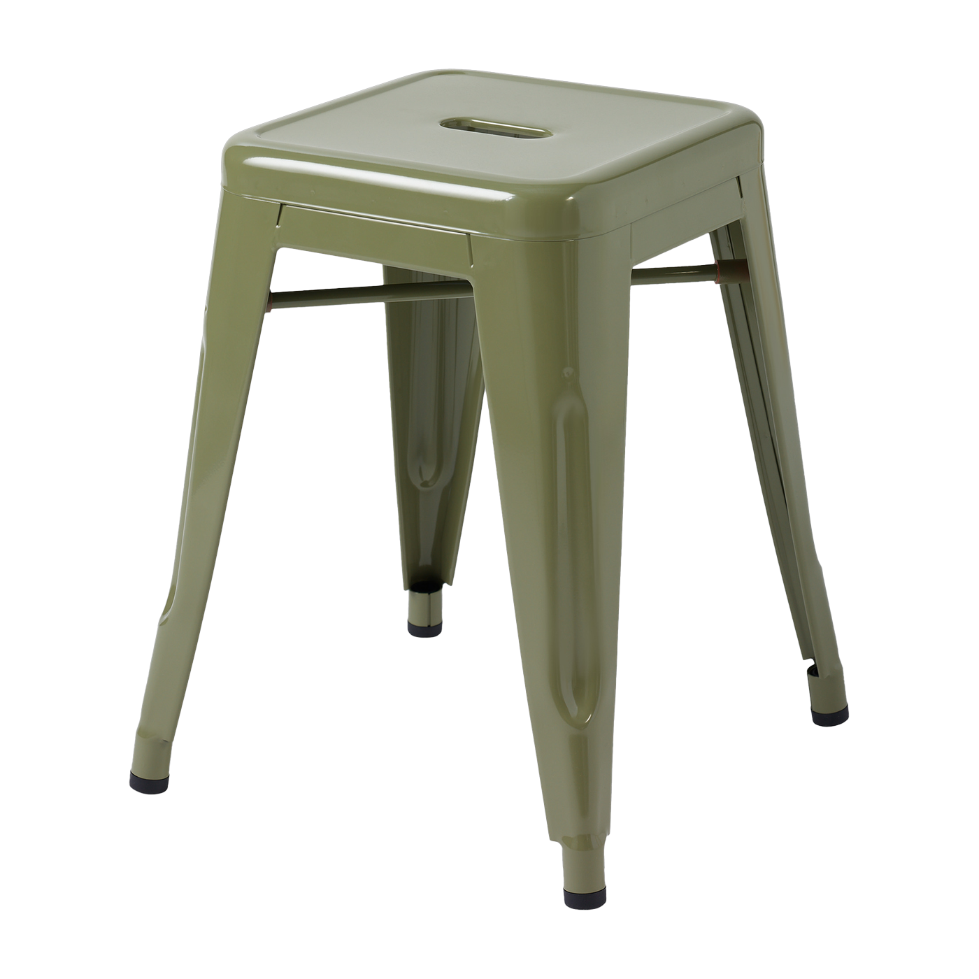 Tabouret de jardin en acier vert jonc 45cm H45 - Tolix