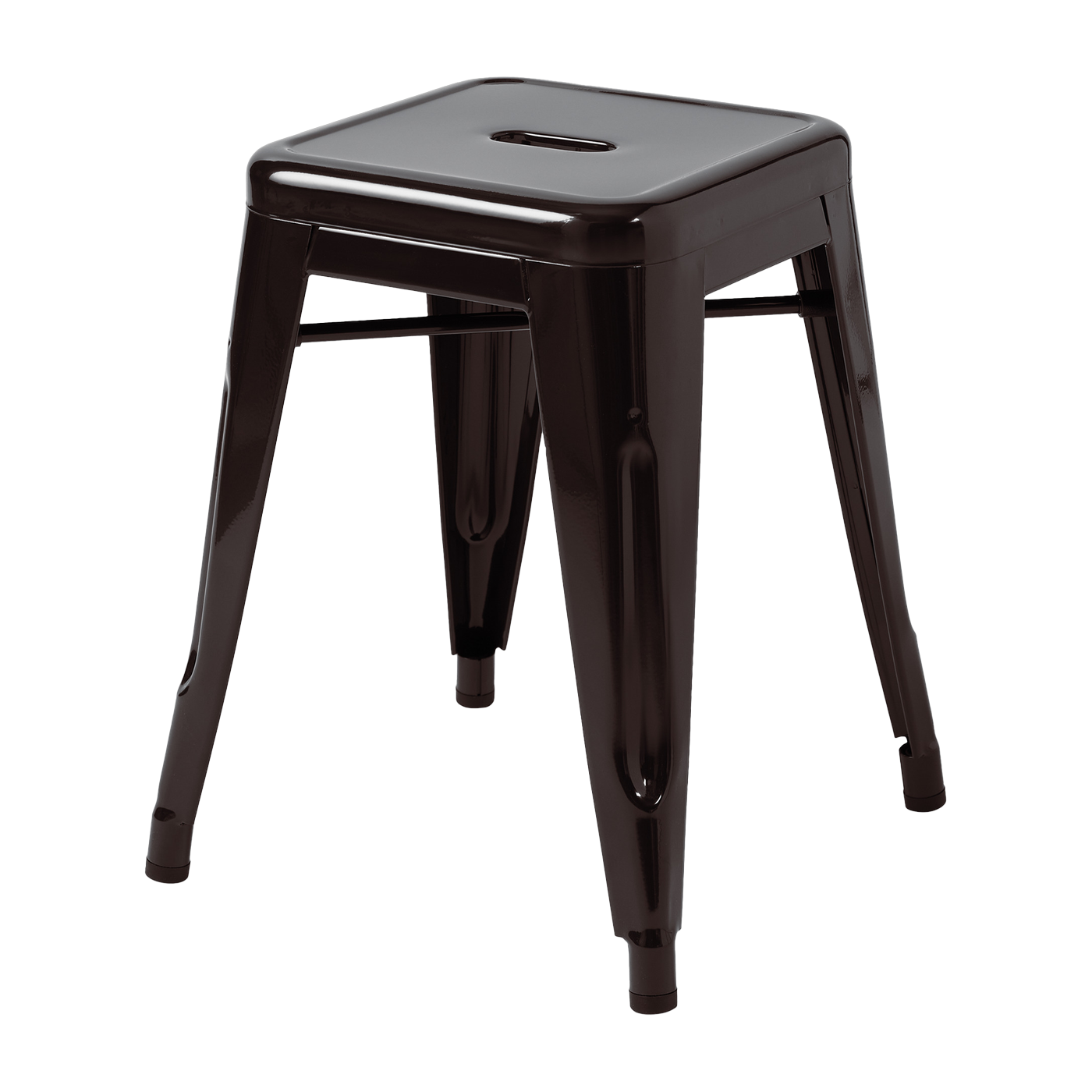 Tabouret en acier brun noir 45cm - Tolix