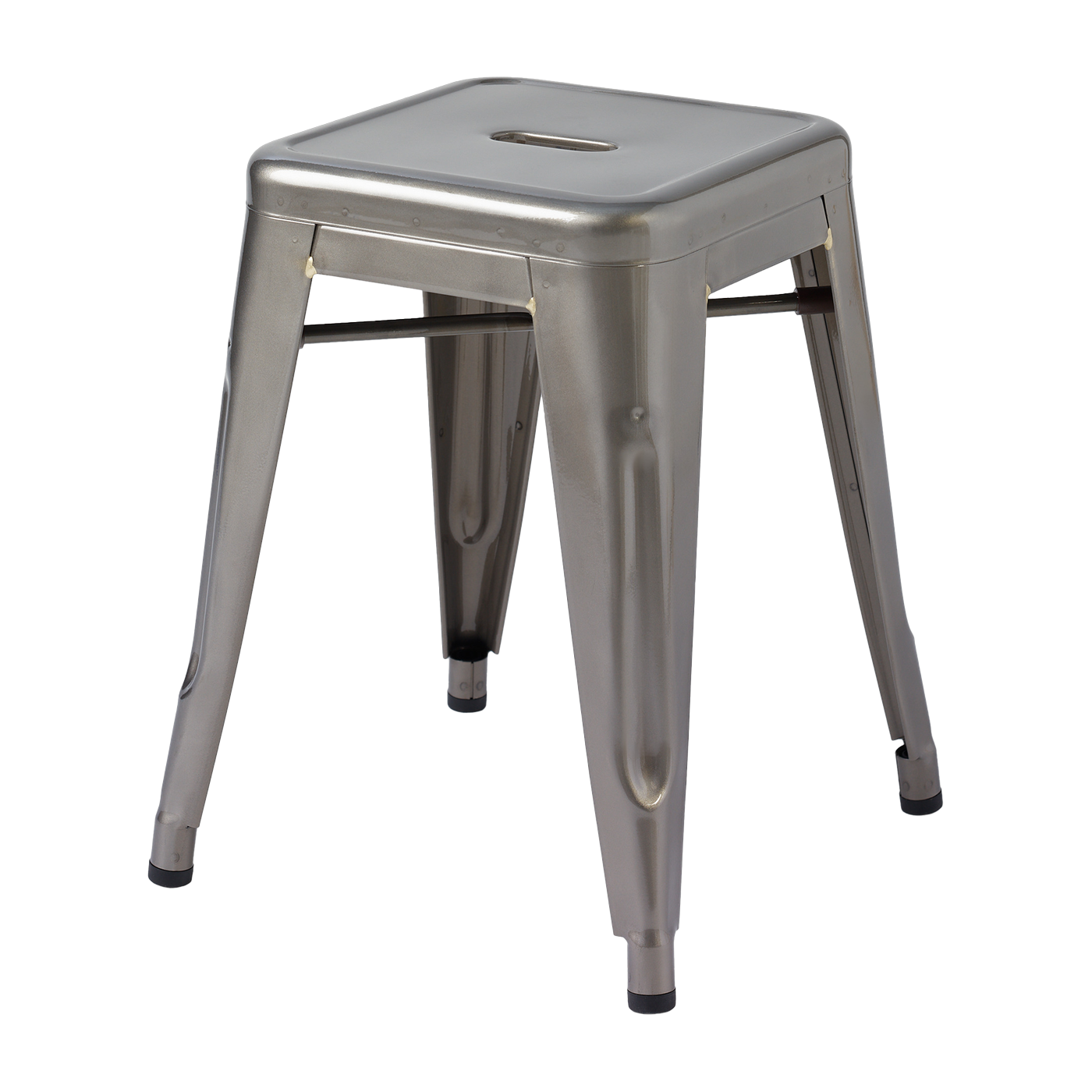 Tabouret en acier brut vernis 45cm - Tolix