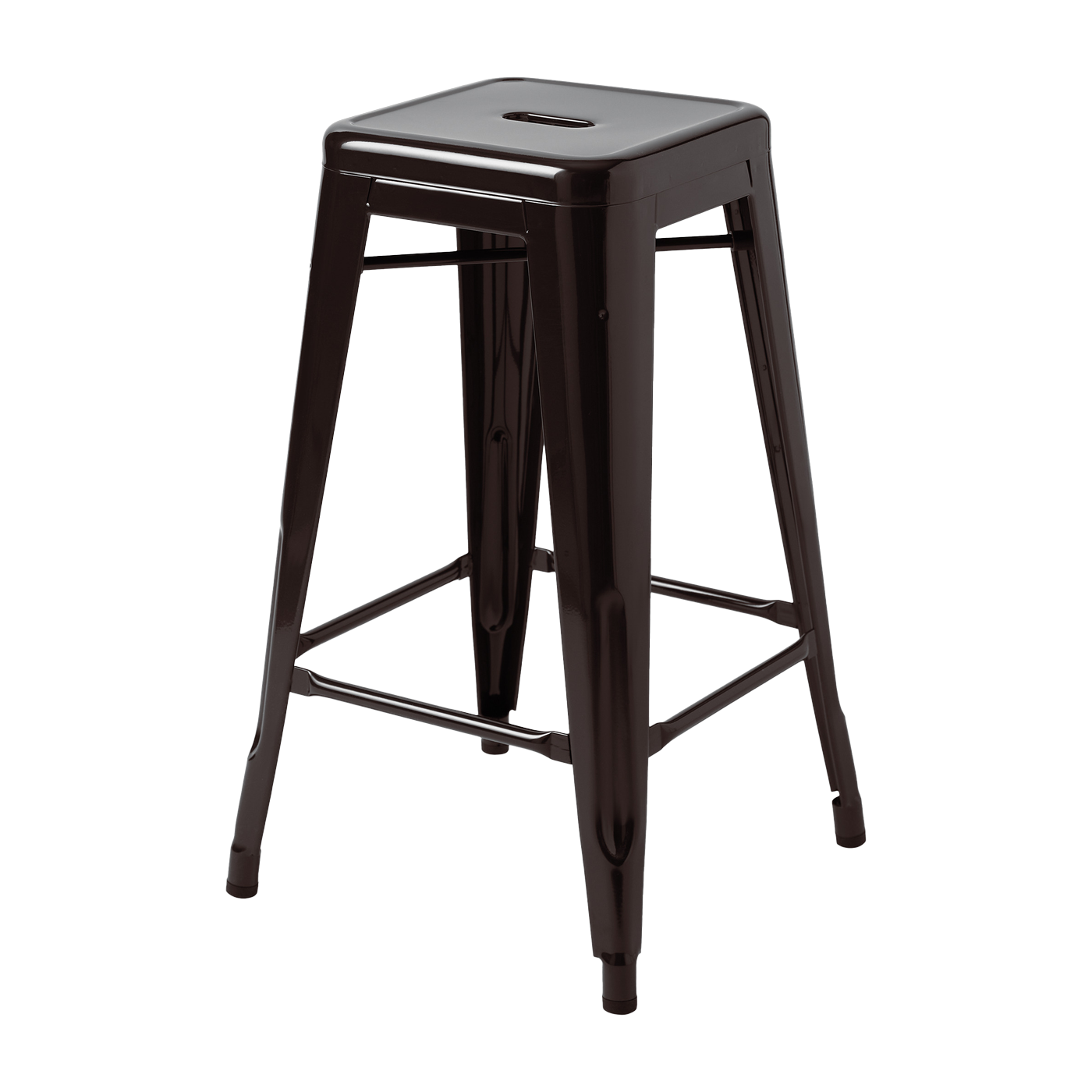 Tabouret en acier brun noir 65cm - Tolix