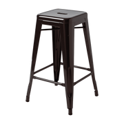Tabouret en acier brun noir 65cm - Tolix