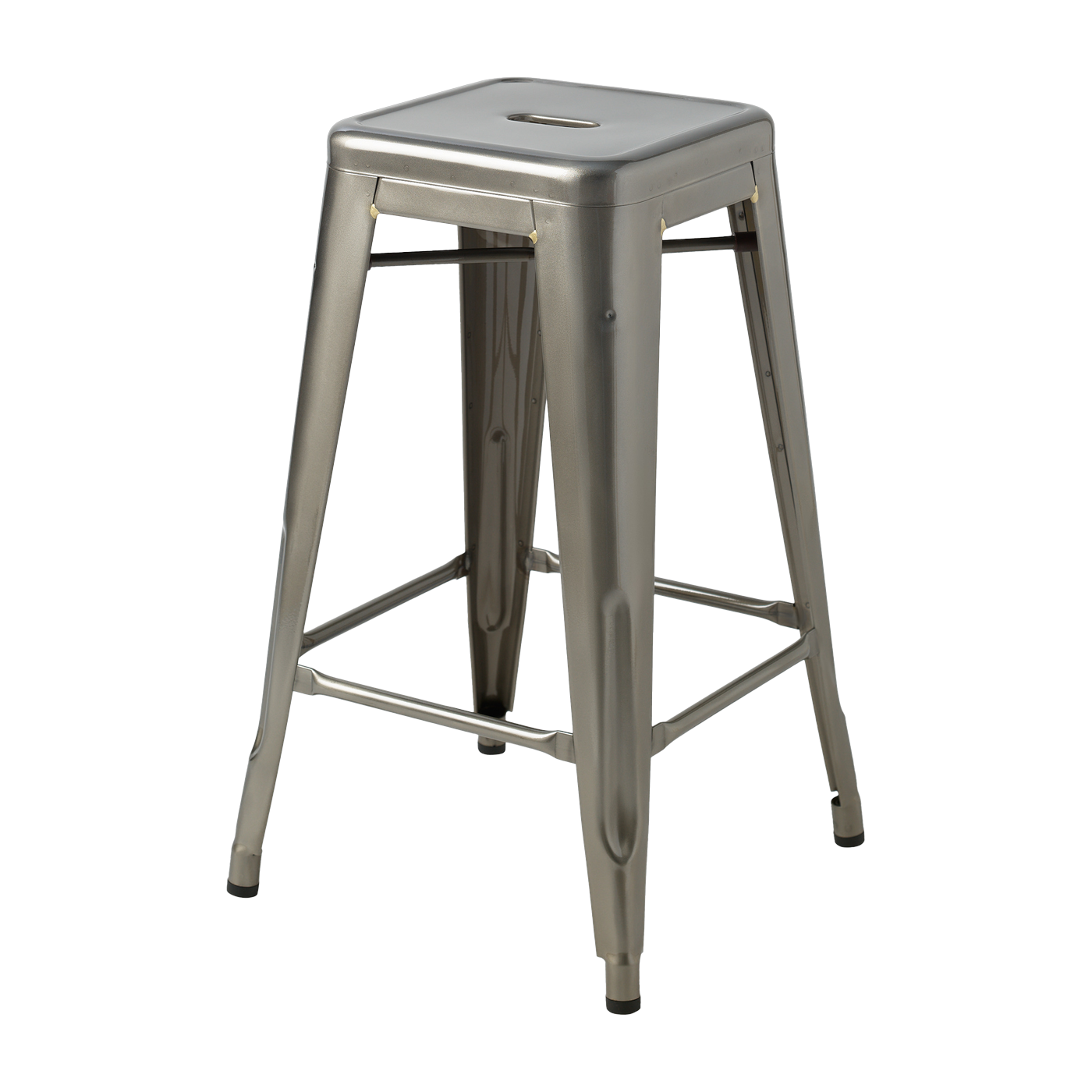 Tabouret en acier brut vernis 65cm - Tolix