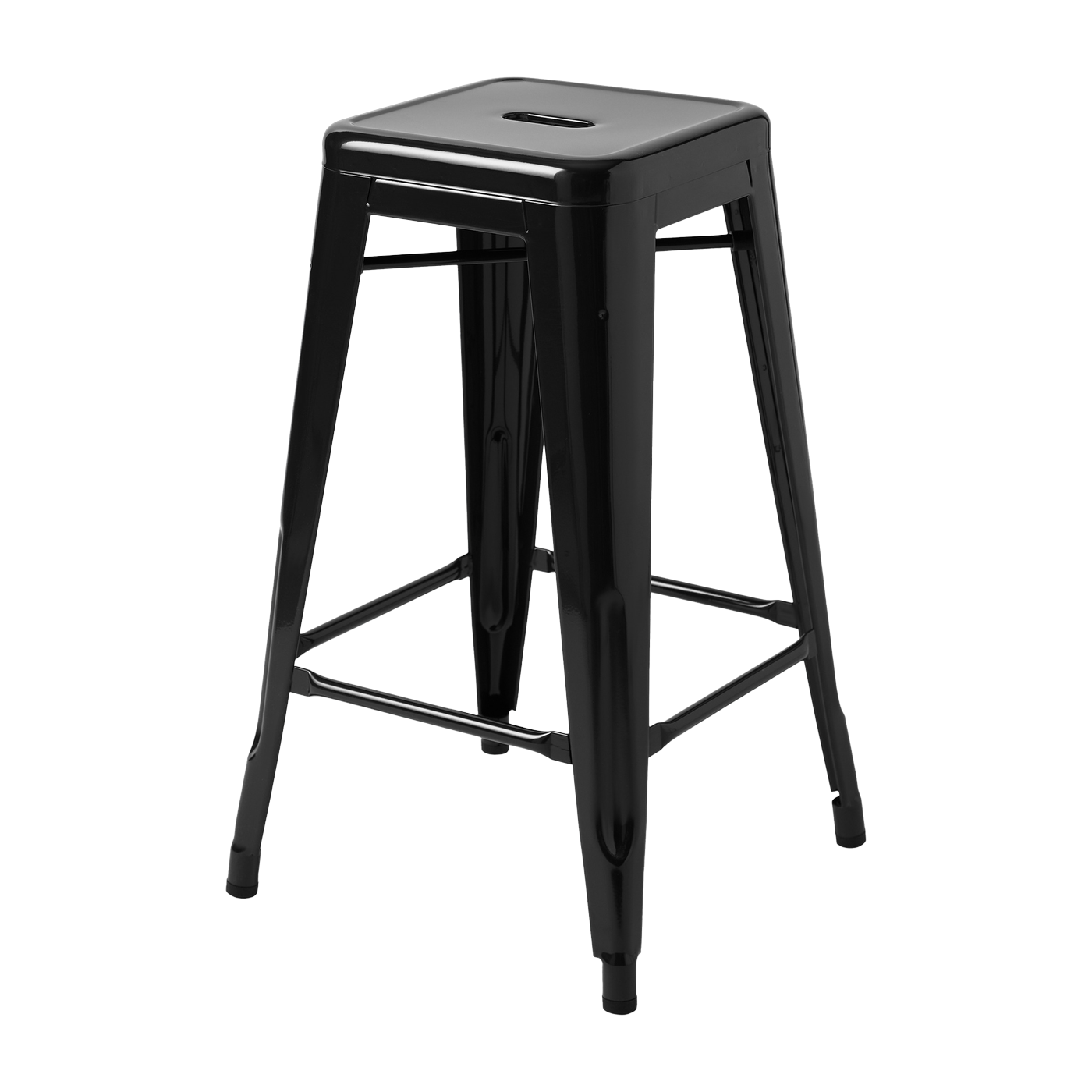 Sgabello in acciaio nero scuro 65cm - Tolix