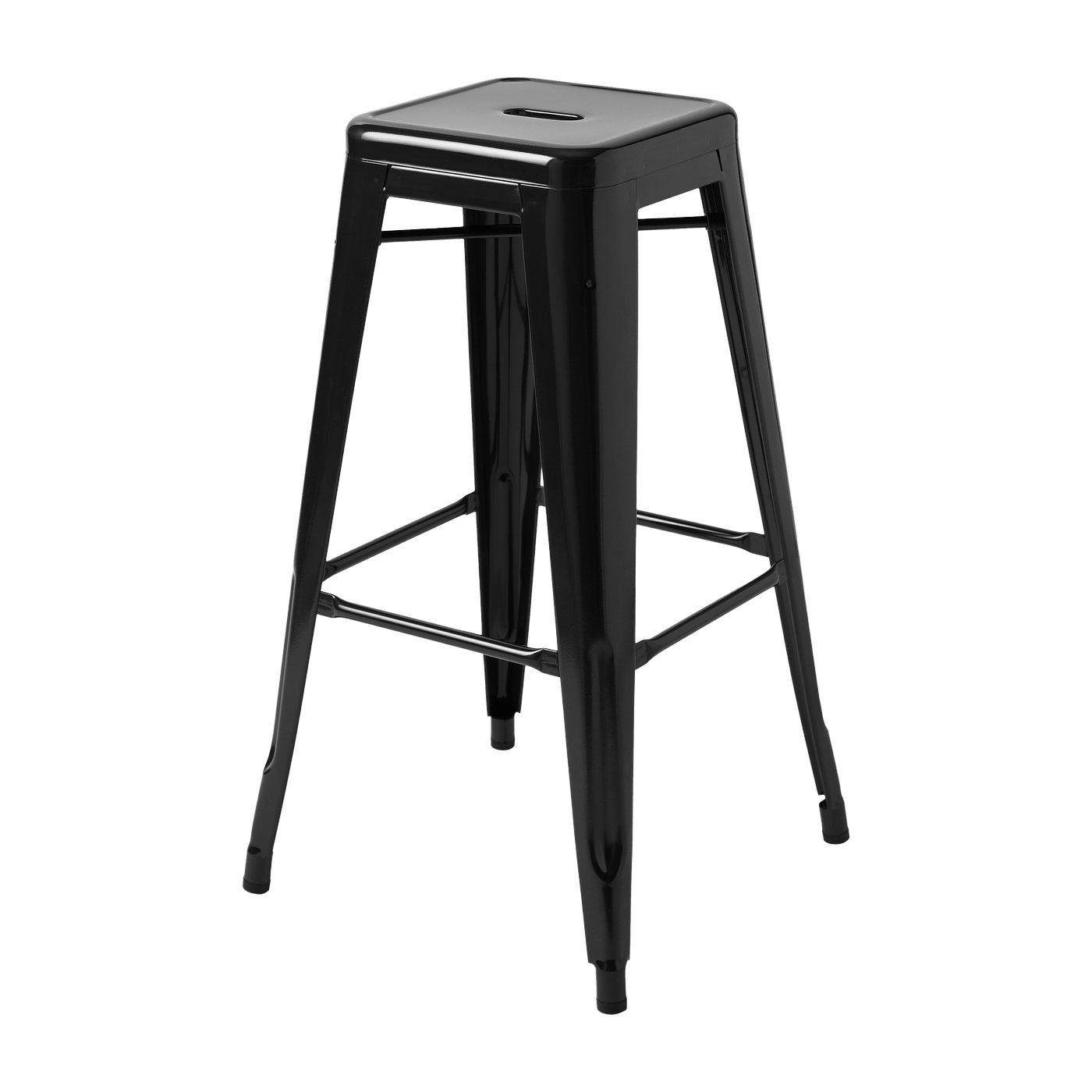 Tabouret en acier noir foncé 75cm - Tolix