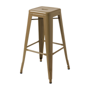 Brown-green steel stool 75cm - Tolix