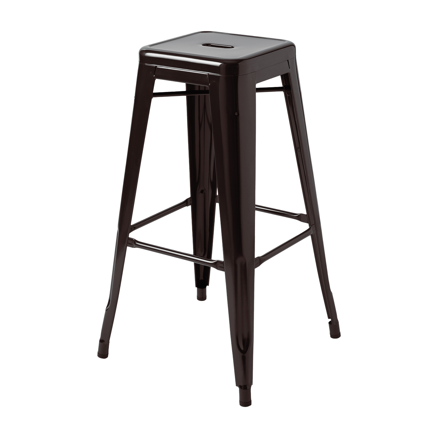 Tabouret en acier brun noir 75cm - Tolix