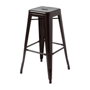 Taburete de acero marrón-negro 75cm - Tolix