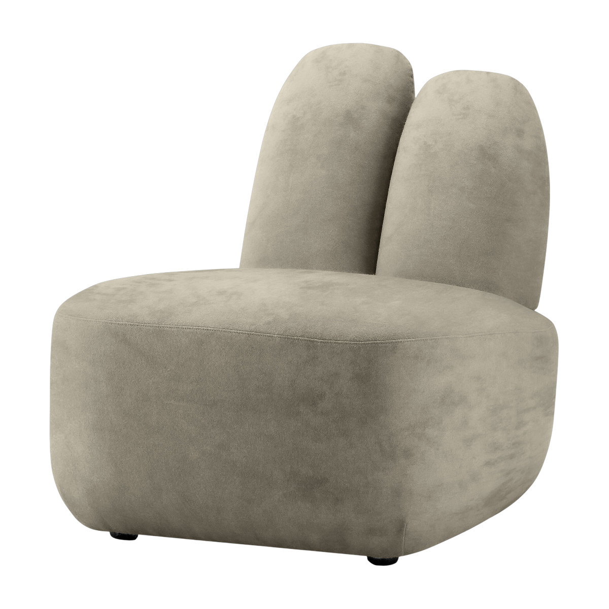 Sessel Stoff textum avelina beige velour 66x75x71cm Bunny - -. EMKO