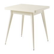 Mesa rectangular de acero blanco perlado 70x70cm 55 - - Jean Pauchard Tolix