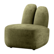 Poltrona Textum avelina in velluto verde 66x75x71cm Bunny - EMKO