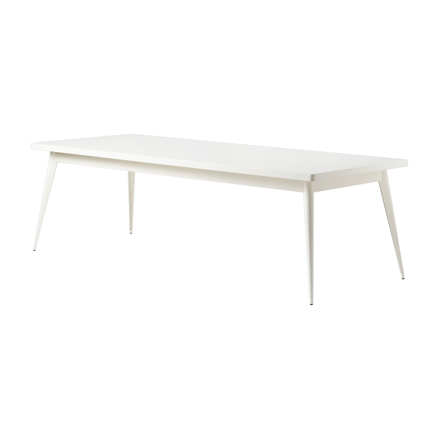 Tavolo rettangolare in acciaio bianco puro 240x100cm 55 - - Jean Pauchard Tolix