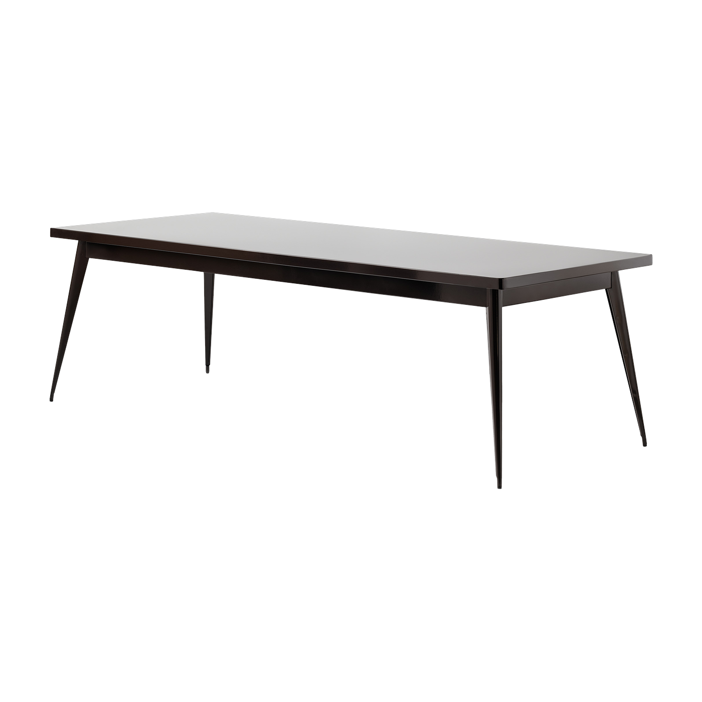 Tavolo rettangolare in acciaio nero marrone 240x100cm 55 - - Jean Pauchard Tolix