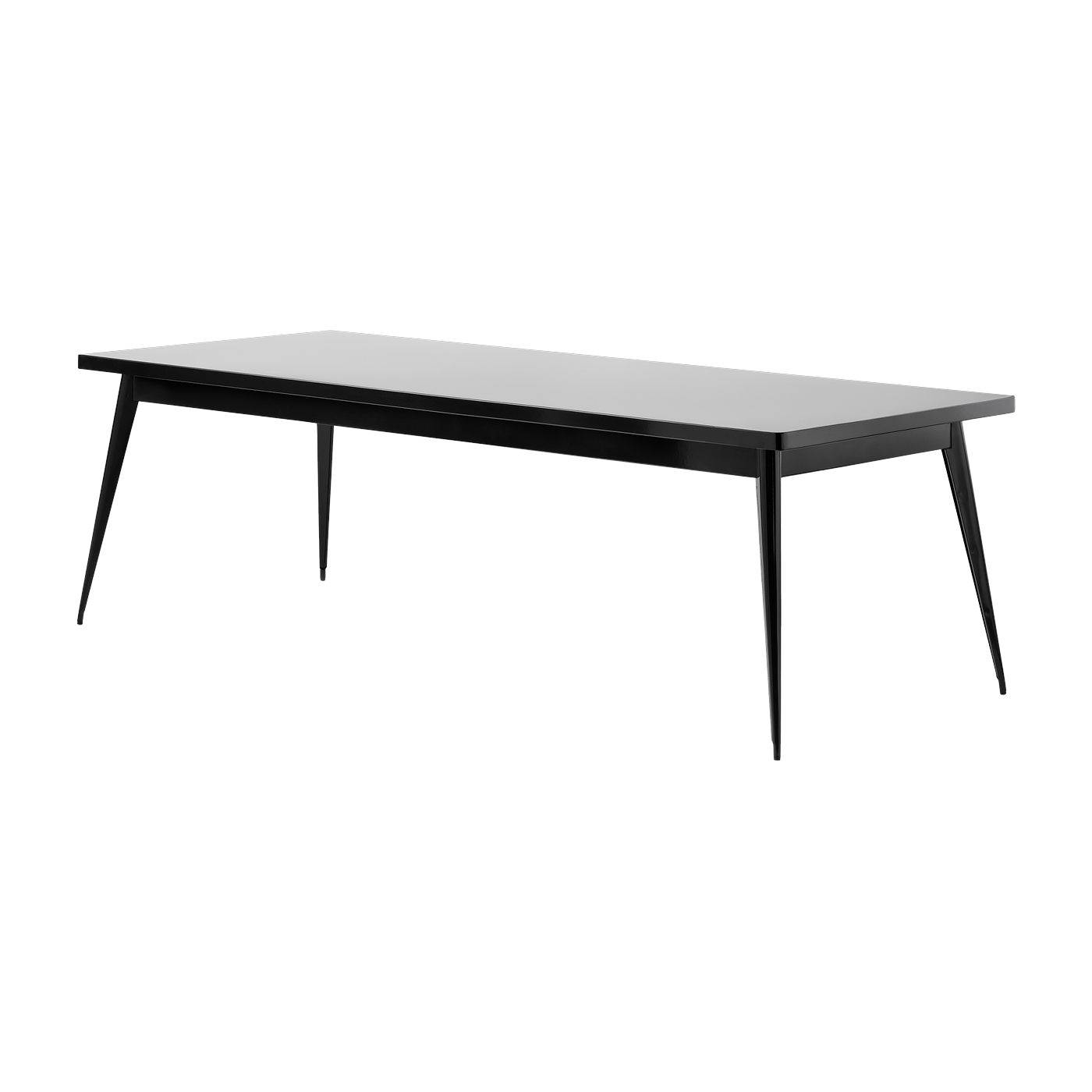 Tavolo rettangolare in acciaio nero scuro 240x100cm 55 - - Jean Pauchard Tolix