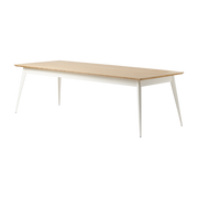 Table rectangulaire en chêne et acier blanc pur 240x100cm 55 - Tolix