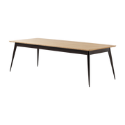 Mesa rectangular de roble y acero 240x100cm 55 - negro marrón Tolix