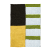 Yellow recycled textile throw 195x140cm Klod - EMKO