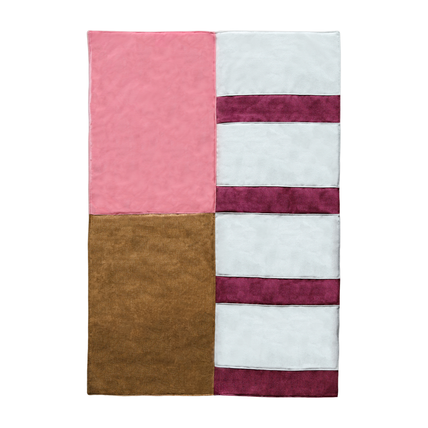 Manta textil reciclada rosa 195x140cm Klod - EMKO
