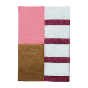 Manta textil reciclada rosa 195x140cm Klod - EMKO