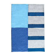 Recycled textile throw blue 195x140cm Klod - EMKO