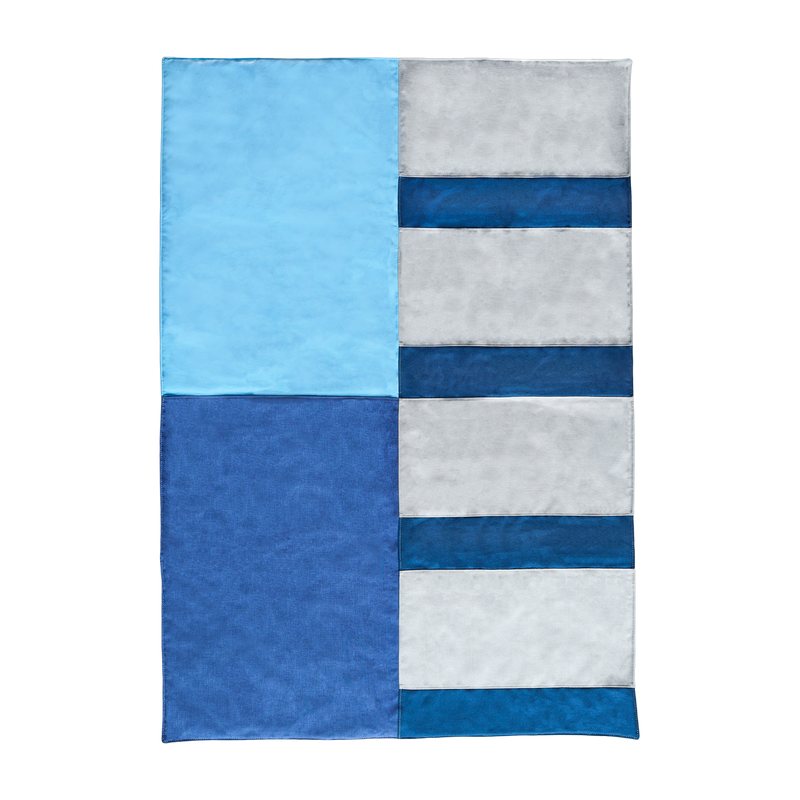 Coperta blu in tessuto riciclato 195x140cm Klod - EMKO