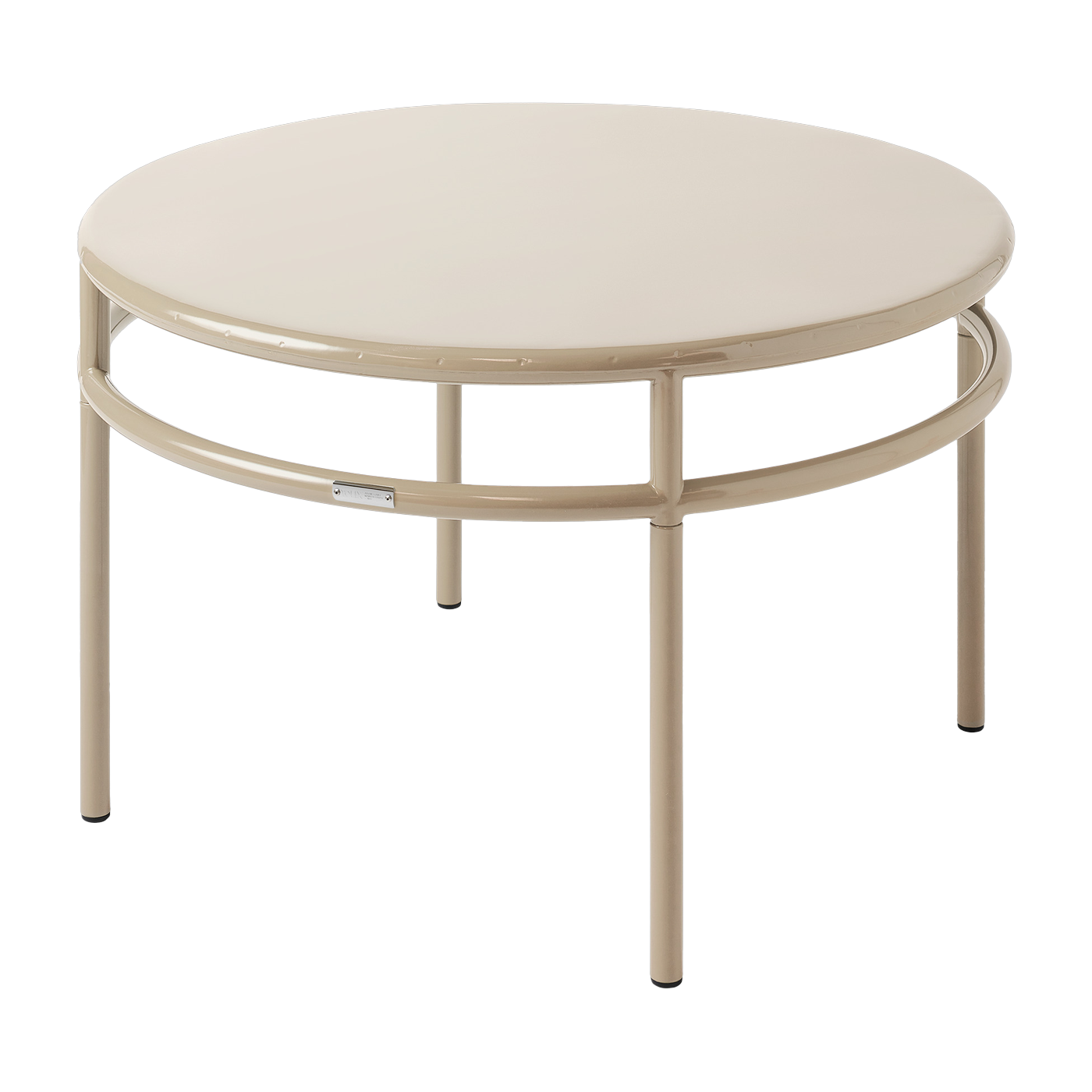 Table basse ronde en acier gris beige 80cm T37 - Tolix
