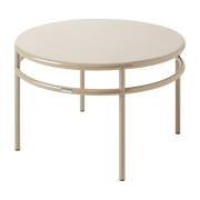 Mesa de centro de acero gris beige ronde 80cm T37 - Tolix