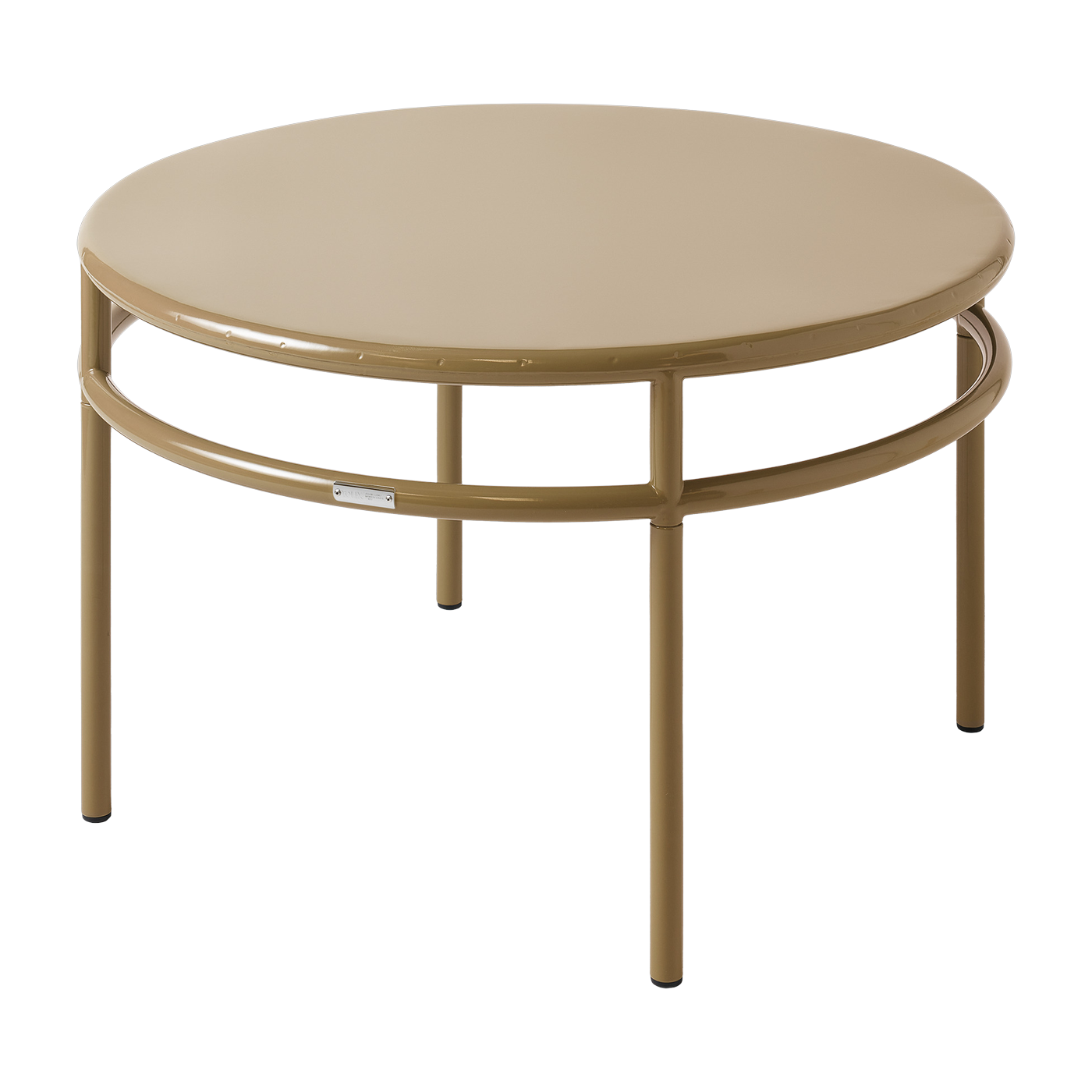 Table basse ronde en acier brun vert 80cm T37 - Tolix