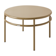 Mesa de centro ronde de acero marrón-verde 80cm T37 - Tolix