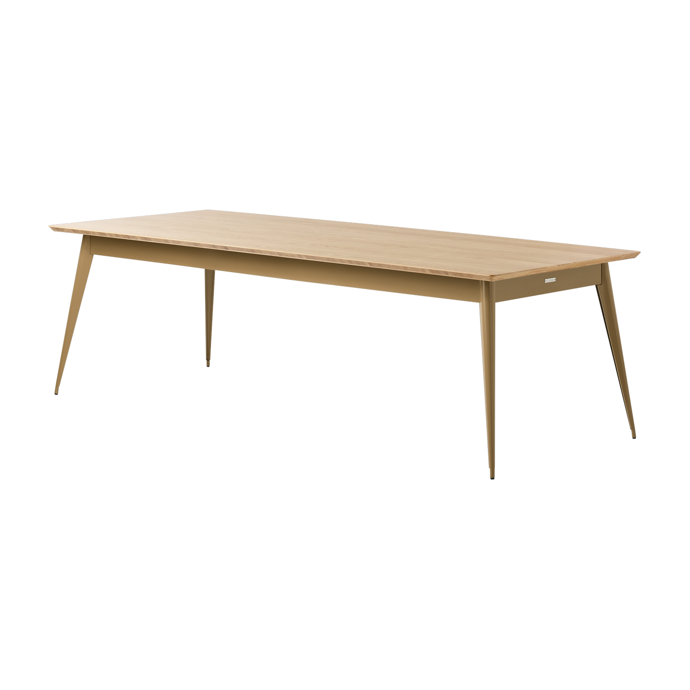 Rectangular oak and steel table 240x100cm 55 - green brown Tolix