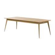 Rectangular oak and steel table 240x100cm 55 - green brown Tolix