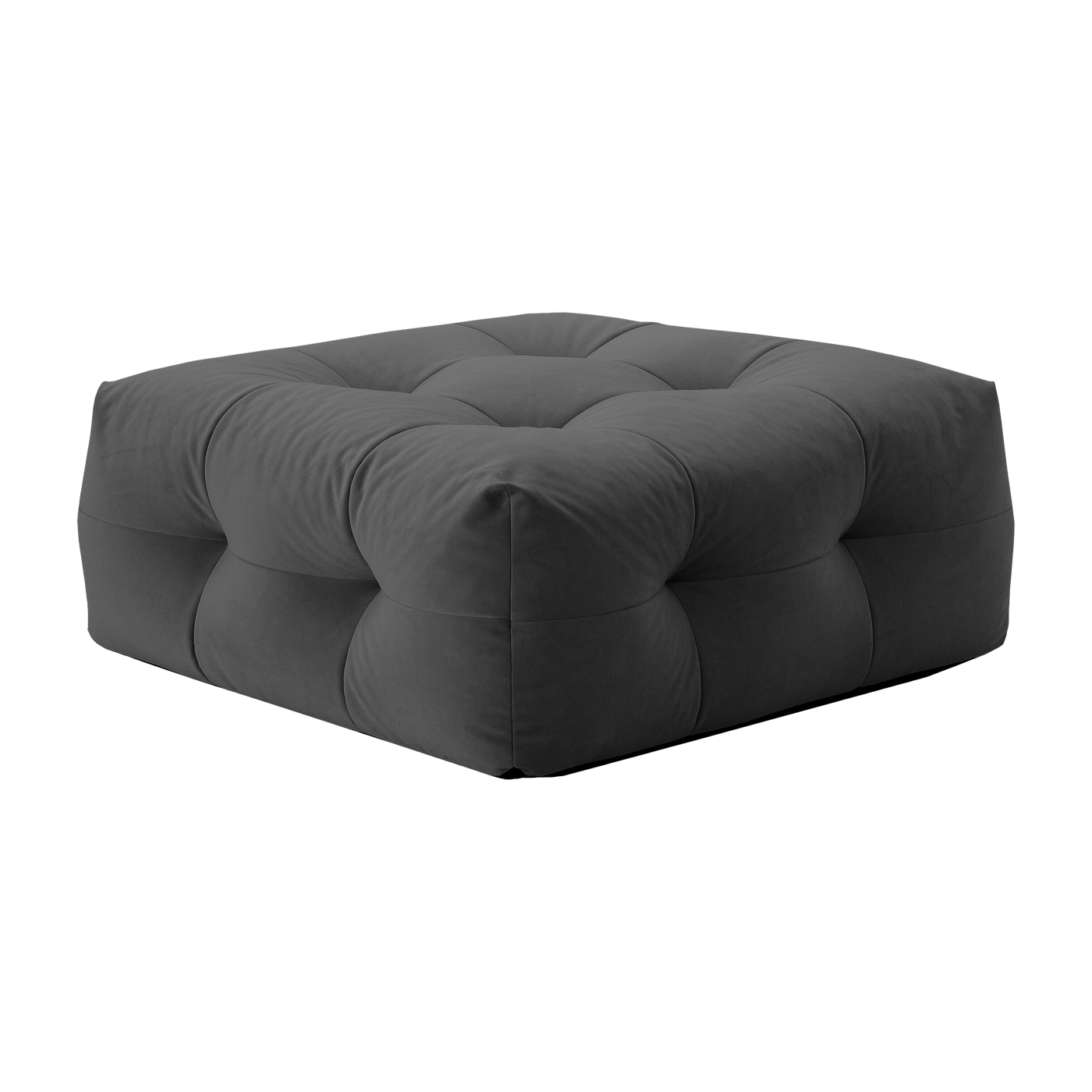 Textum avelina fabric pouffe dark grey 105x48cm Not-A-Sofa - EMKO